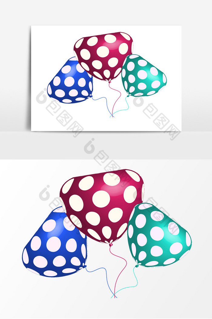 蘑菇头气球3D气球波点气球图片图片