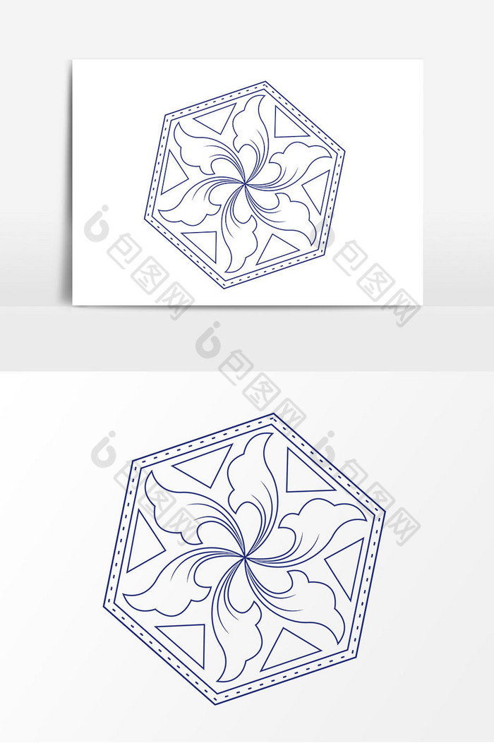 中国风花纹底纹矢量元素图片