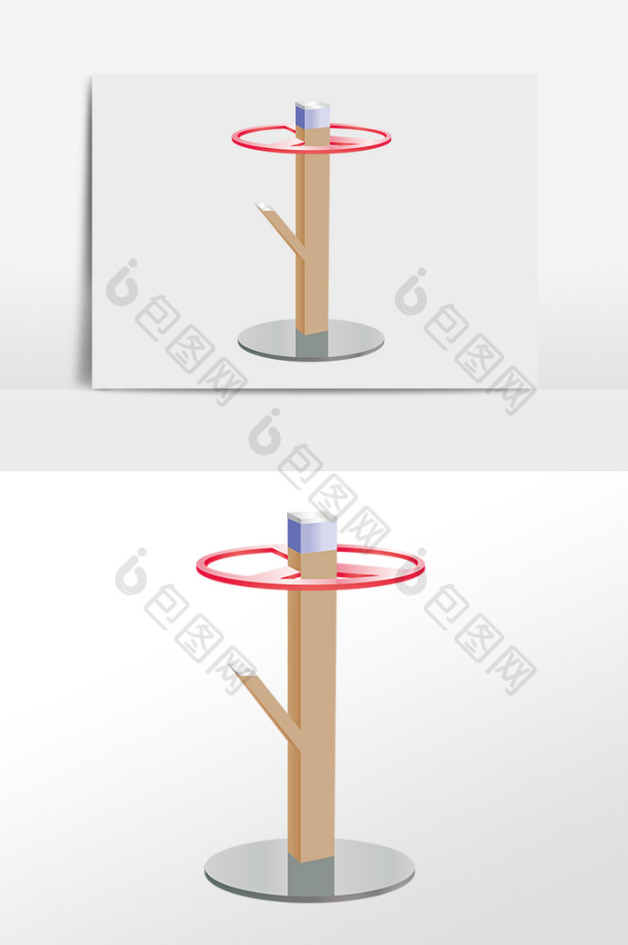 手绘运动健身锻炼器械用品插画