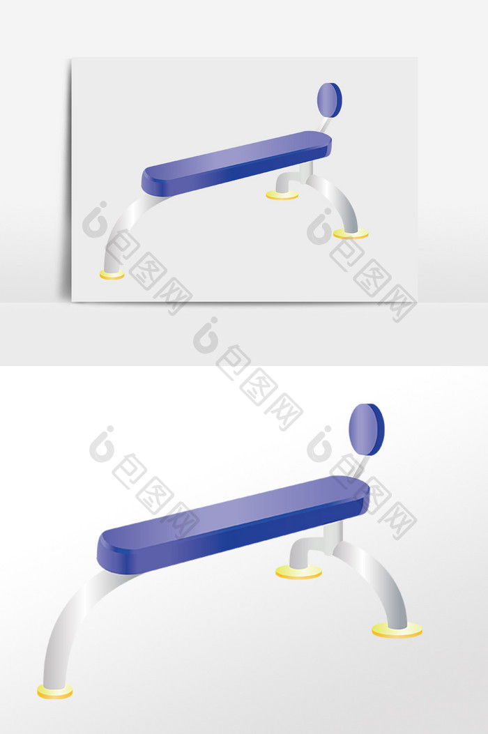 手绘运动健身器械用品插画