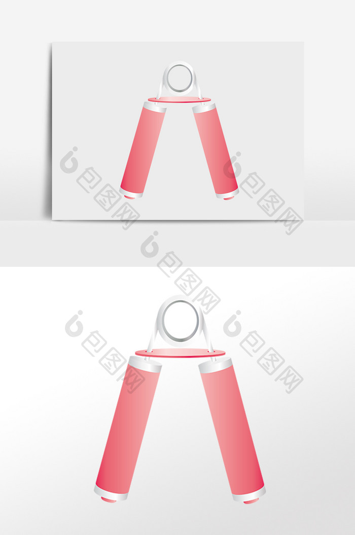 运动健身器械握力器插画