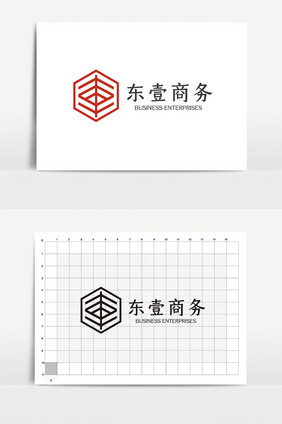 高端大气中式商务通用logoVI模板