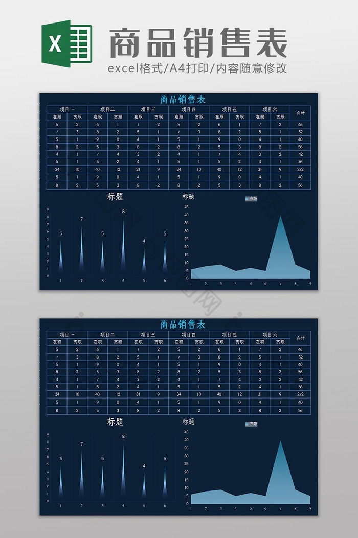 科技可视化自动生成商品销售表Excel模图片图片