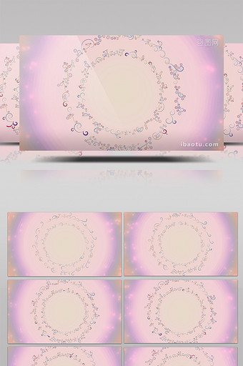 粉色唯美花边展示年会婚礼背景led大屏图片