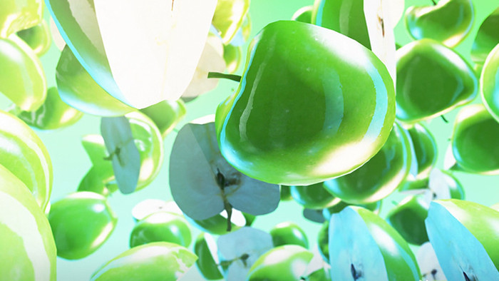 绿色苹果动感时尚大气科技动态背景视频