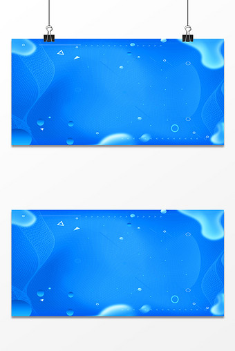 青蓝色夏季清新几何图形电商活动宣传背景图片下载