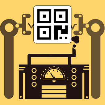 黑色机器动态二维码