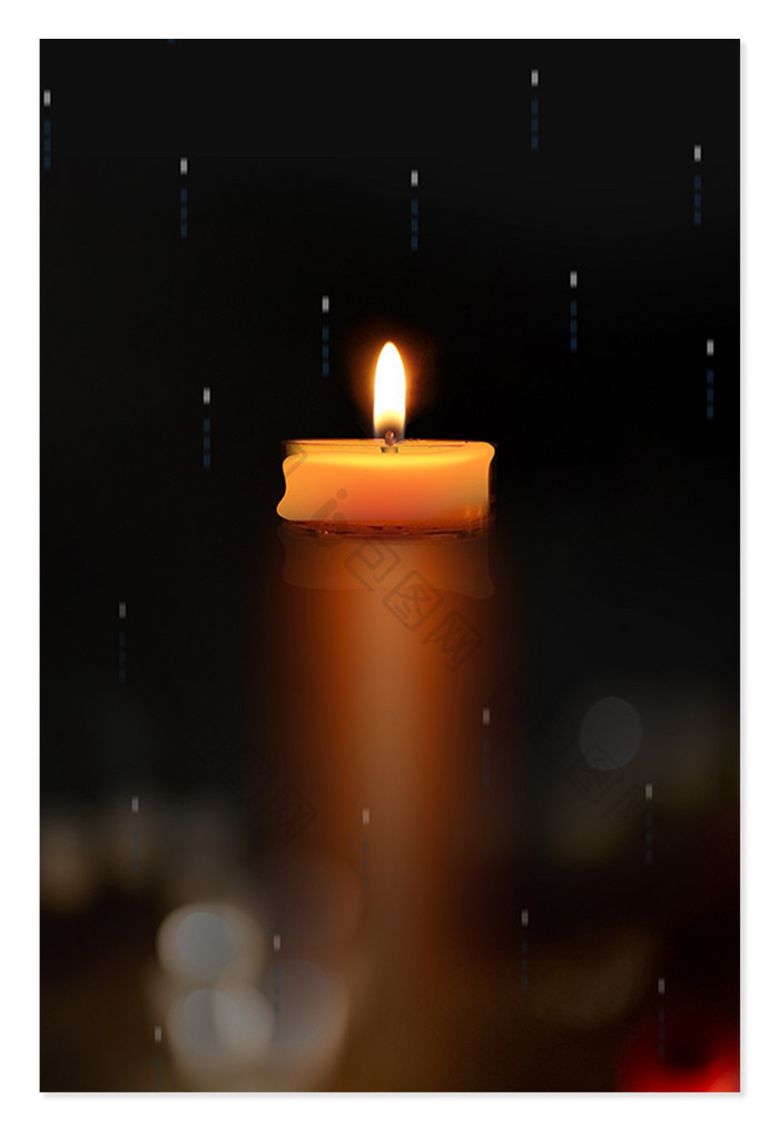 简约蜡烛心系宜宾地震祈福背景