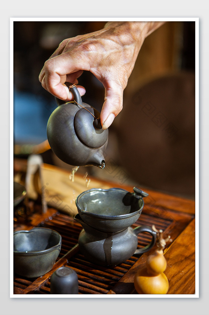 茶汤茶道陶瓷中国传统茶杯茶文化摄影图