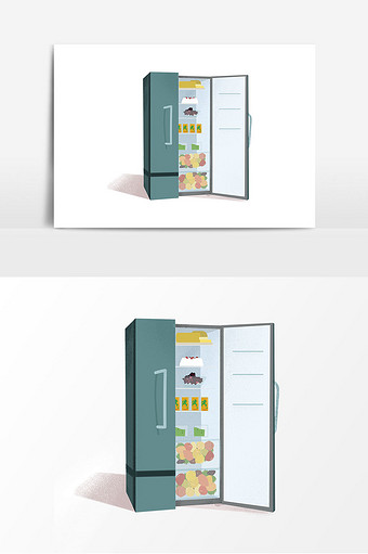 双开门冰箱图片