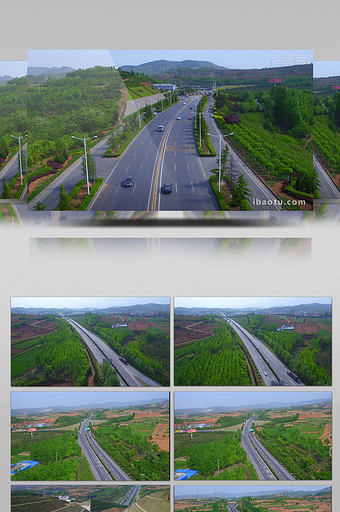 cs005航拍高速公路绿化乡间公路图片