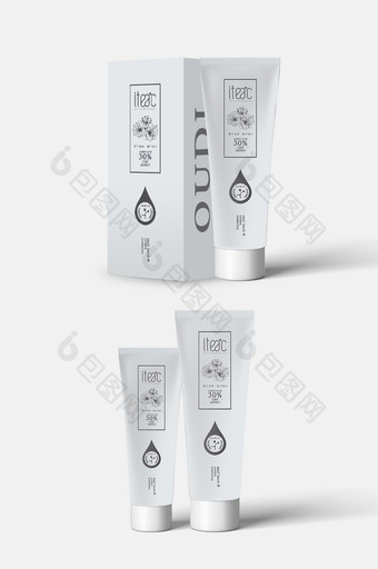简约高端植物精华乳化妆品包装图片