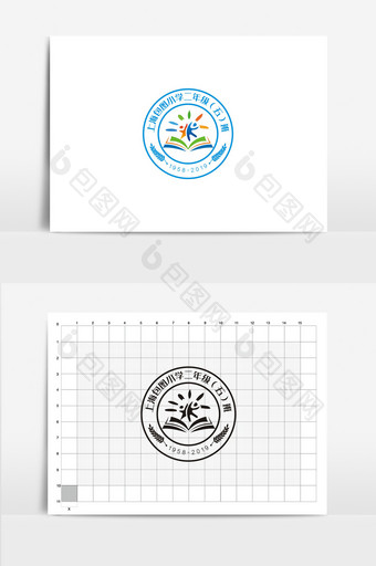 特色小学班徽VI标志logo设计图片