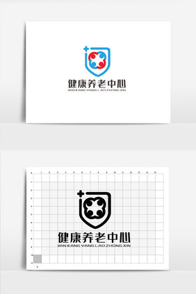 健康医疗养老中心VI logo