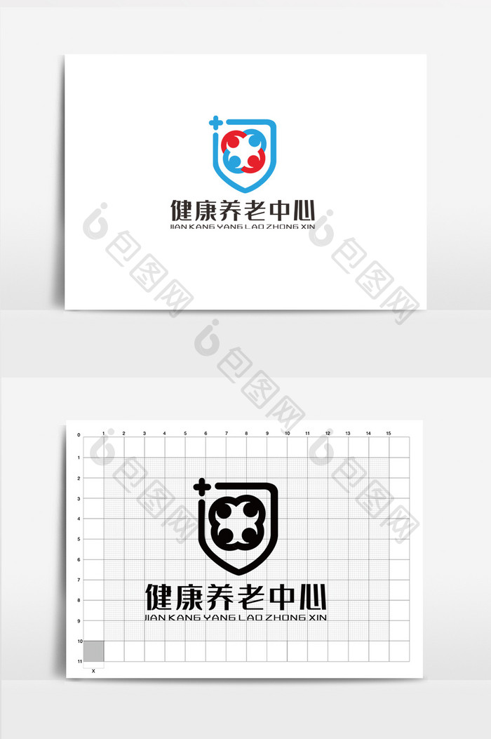 健康医疗养老中心VI logo