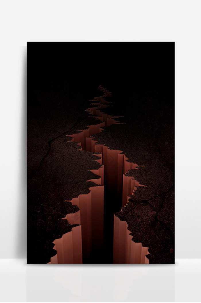 地壳运动地震裂缝背景图片