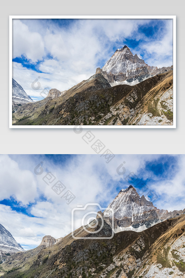 大气壮美雪山自然风景图