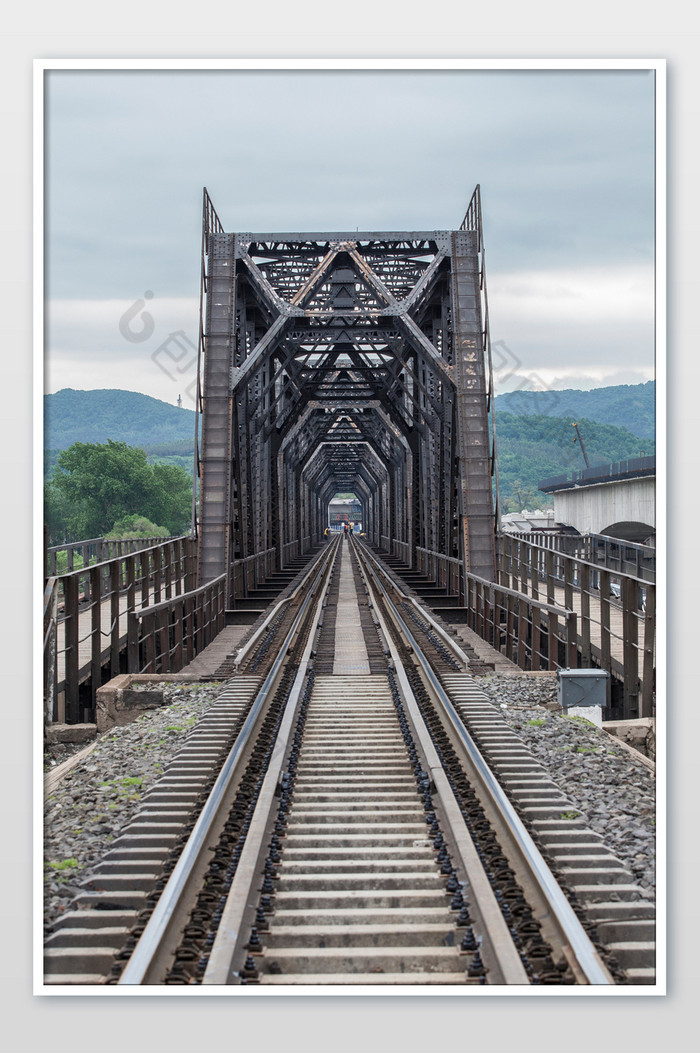 近代钢结构桥梁摄影图片图片