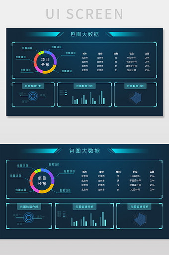 精准营销数据可视化大数据后台网页设计图片