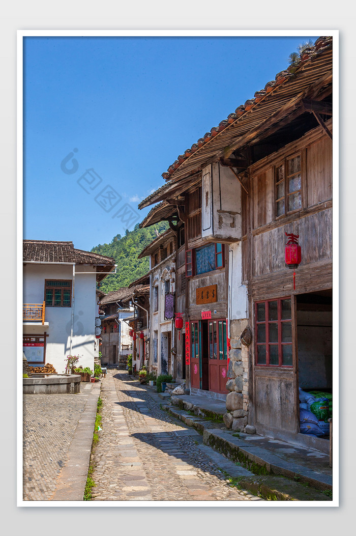 畲族村落少数民族建筑中式元素摄影图图片图片