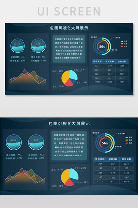 科技感可视化大数据UI网页界面设计