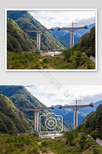 暑假乡村基础建筑高铁工地铁路建设图片