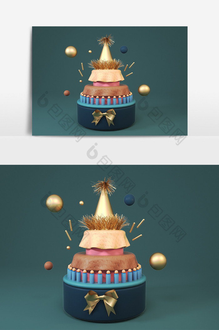 C4D装饰蛋糕图片图片