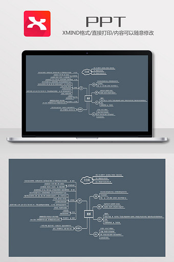 PPT制作思维导图XMind模板图片
