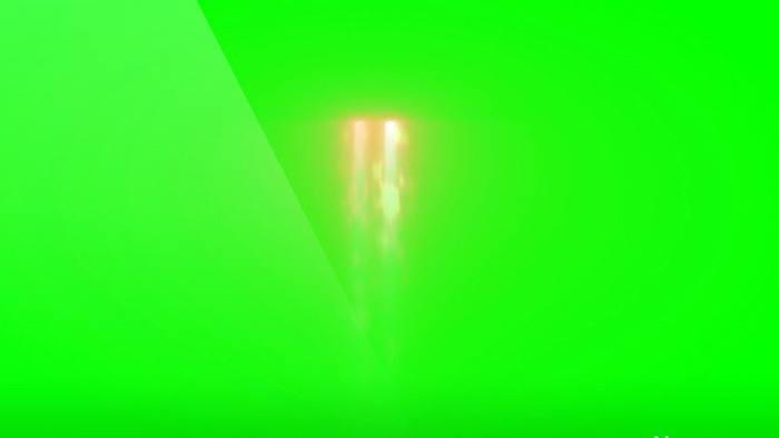 火箭飞船飞机推进器火焰特效视频素材带緑幕