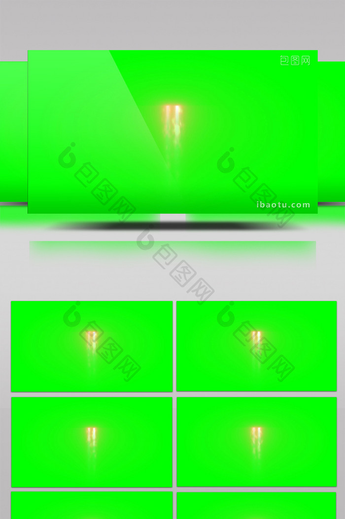火箭飞船飞机推进器火焰特效视频素材带緑幕