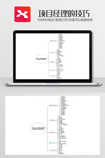 项目经理的技巧思维导图xmind模板图片