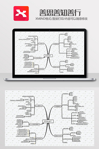 善思善知善行思维导图xmind模板图片