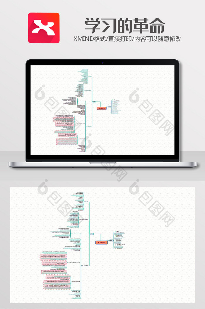 学习的革命思维导图xmind模板