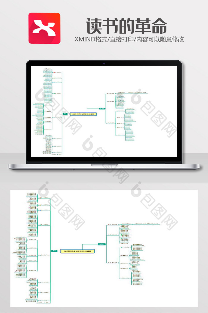 读书的革命思维导图xmind模板