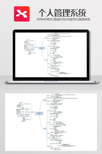 个人管理系统思维导图XMind模板图片