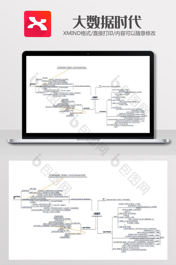 大数据时代思维导图XMind模板