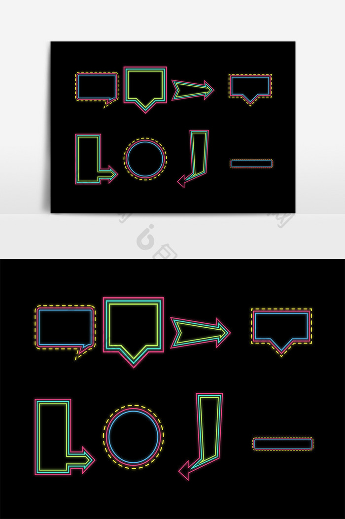 几何简约标签信息框促销素材