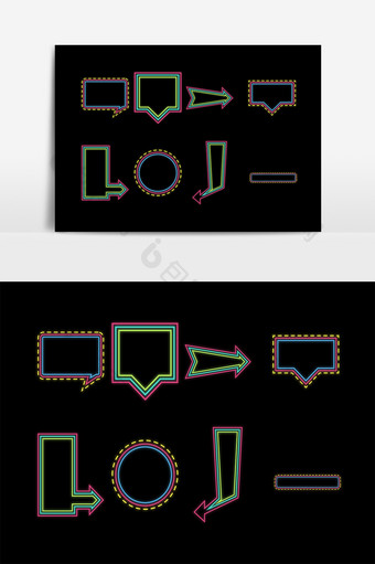 几何简约标签信息框促销素材图片