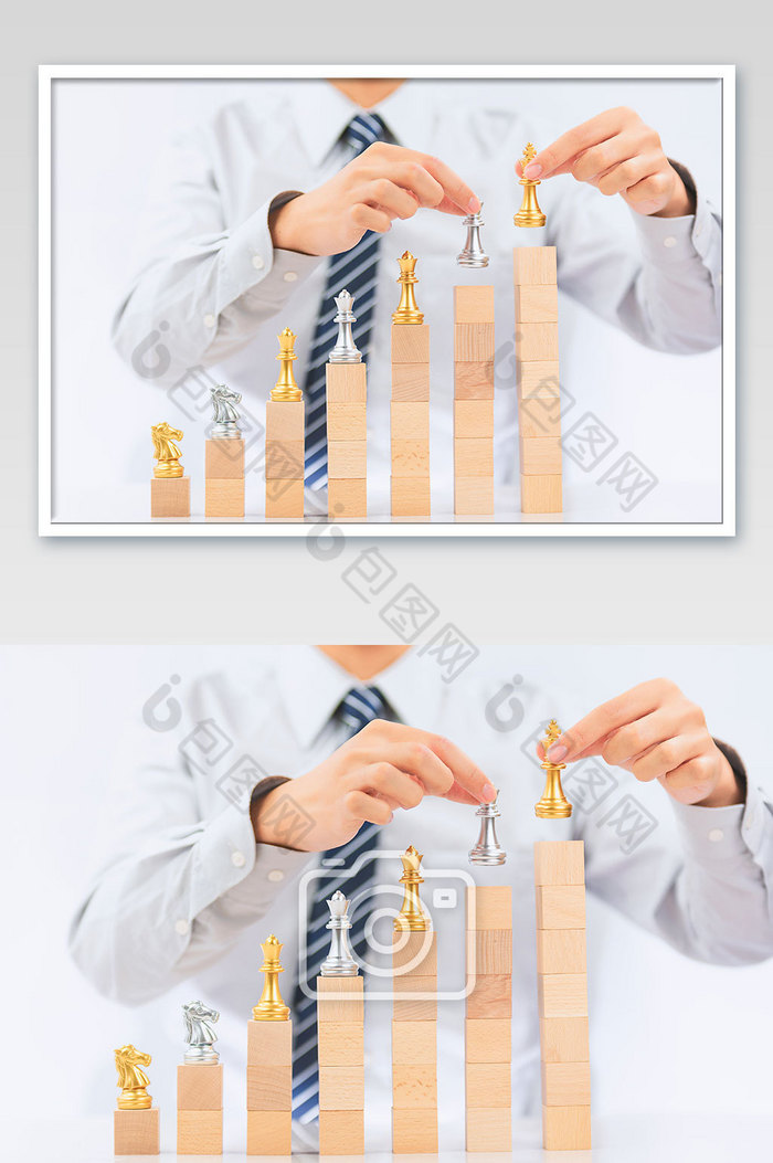 商务人士国际象棋搭建商务金融风格图片图片