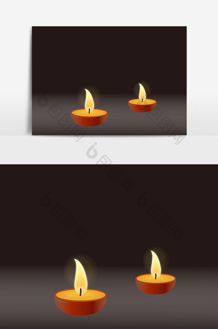 彩色仿真质感蜡烛船图片图片
