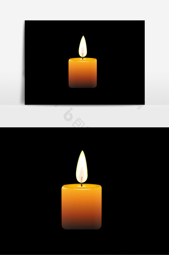 彩色立体质感拟真救灾祈福蜡烛元素图片