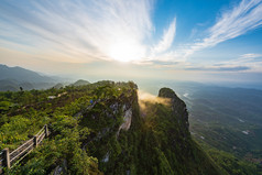 黔西南玉皇顶朝霞喀斯特山脉风景摄影图