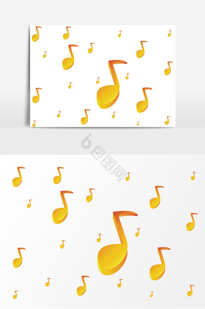金色音乐音符图片