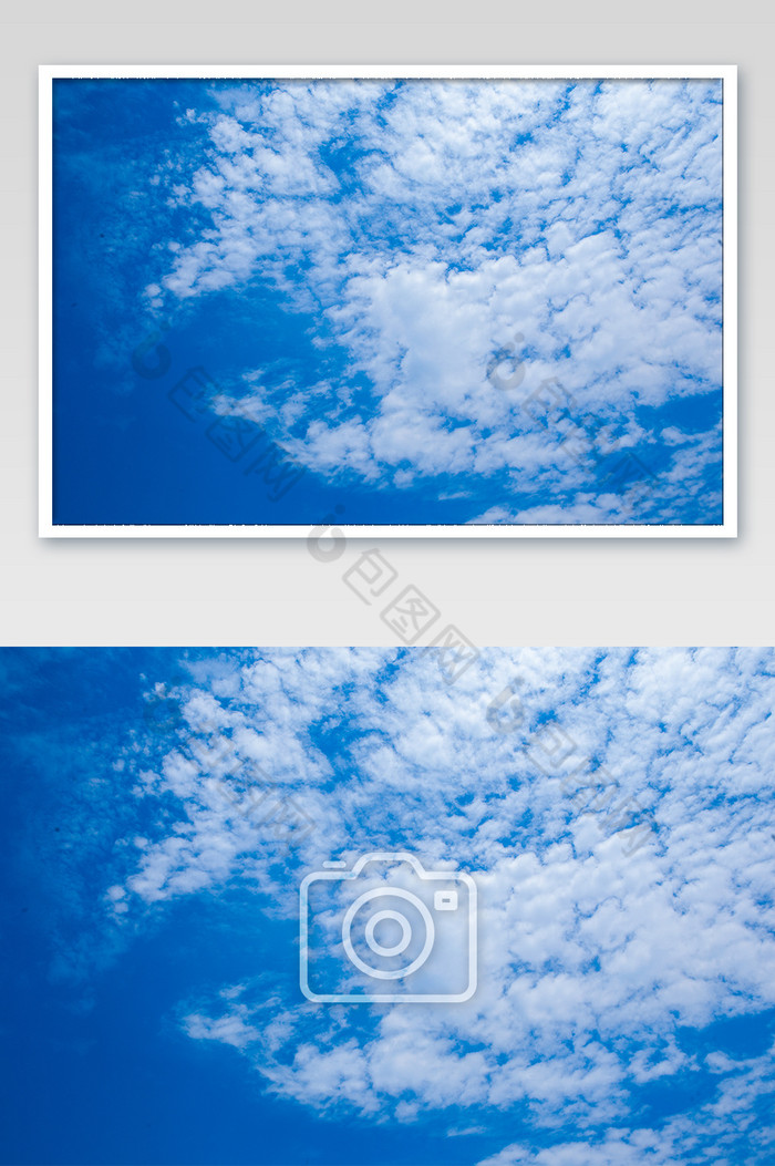 蓝天白云天空清爽夏天蔚蓝摄影图图片图片