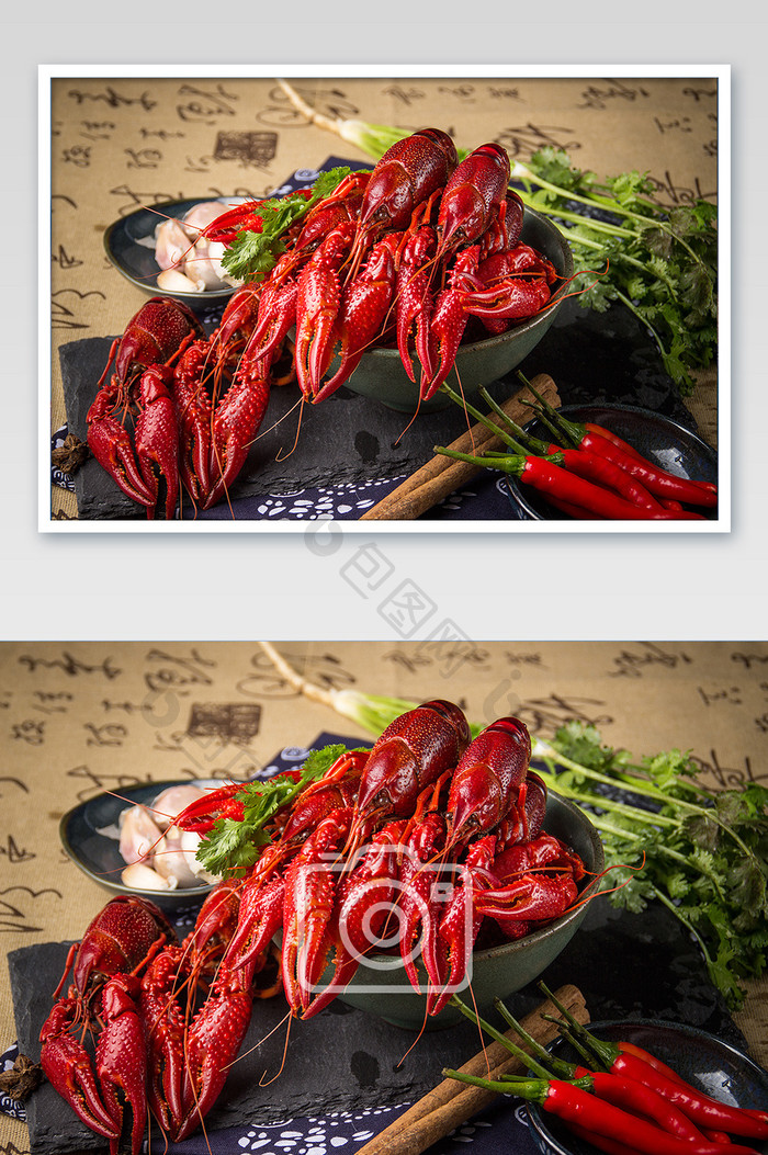 高清美食清蒸小龙虾摄影图片