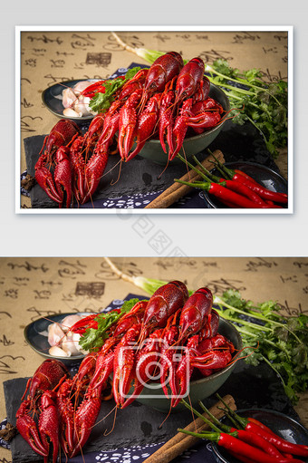 高清美食清蒸小龙虾摄影图片