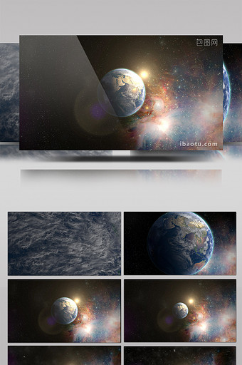 震撼地球缩放宇宙动画素材背景特效视频图片