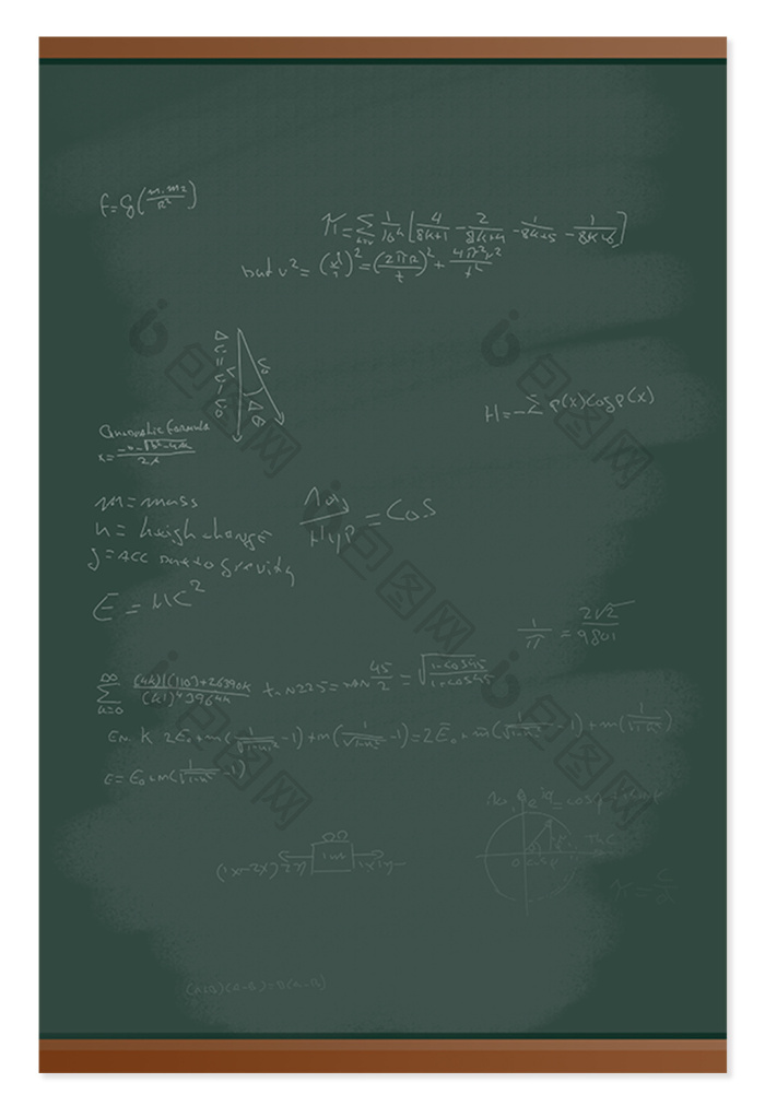 黑板粉笔字公式集合背景图片