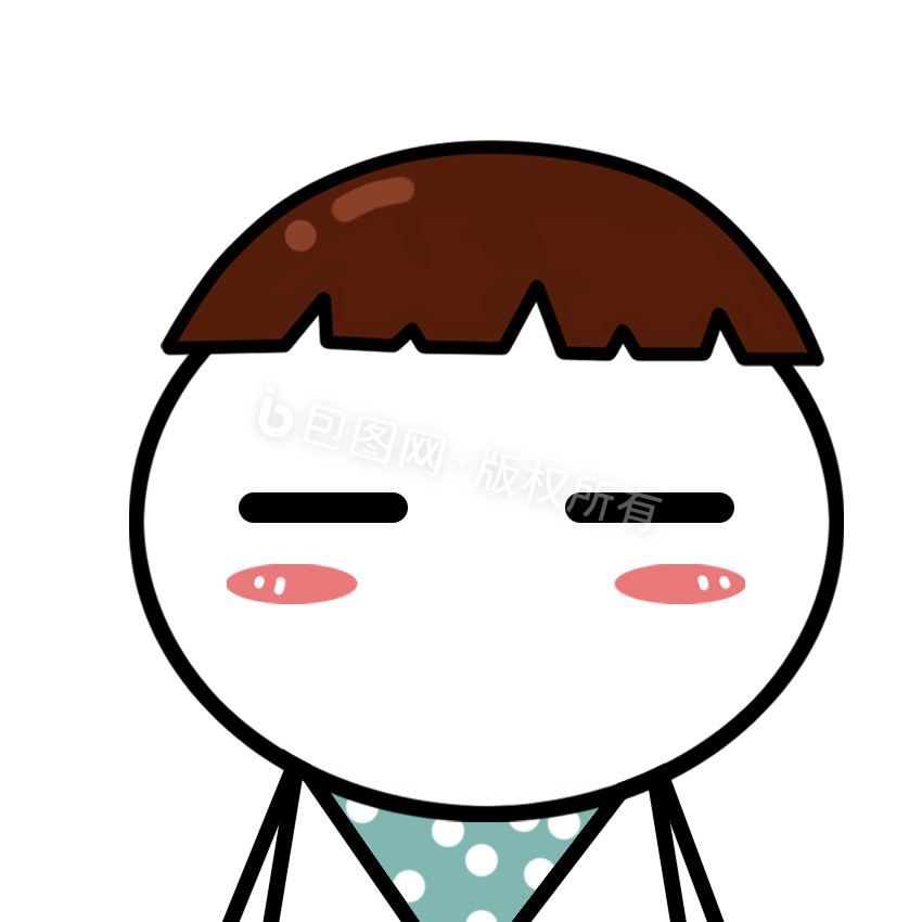 原创可爱卡通蘑菇头生气动态表情包gif动图下载-包图网