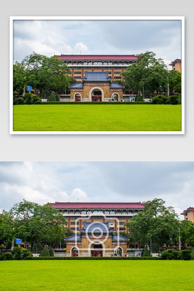 广州地标建筑广州市政府纪念堂摄影图